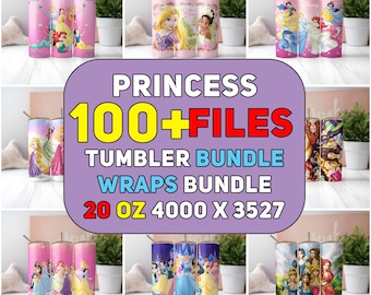 100+ Princess Tumbler Wrap Bundle | 20 oz Princess Tumbler PNG Image Sublimation | Princess Tumbler Tumbler Cup |Cartoon Tumbler Wrap Design