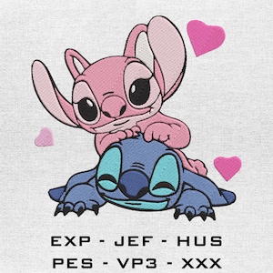 Stitch Love Embroidery Design – Cute Baby Stitch Digital File for Embroidery Machines, Perfect for Lilo & Stitch Fans!