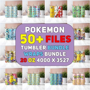 50+ Pokémon Tumbler Wrap Bundle | Pokemon Tumbler Design | Pikachu 20oz Tumbler PNG | Pikachu Tumbler Sublimation | Pokemon Sublimation Wrap