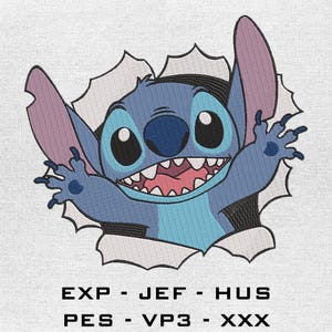 Stitch Peeking Embroidery Design – Cute Baby Stitch Digital File for Embroidery Machines, Perfect for Lilo & Stitch Fans!