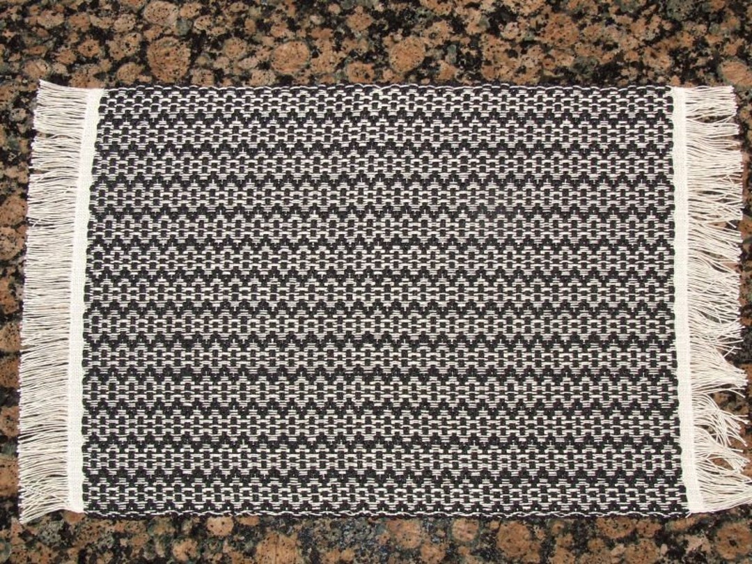 Handwoven Placemats Black Etsy