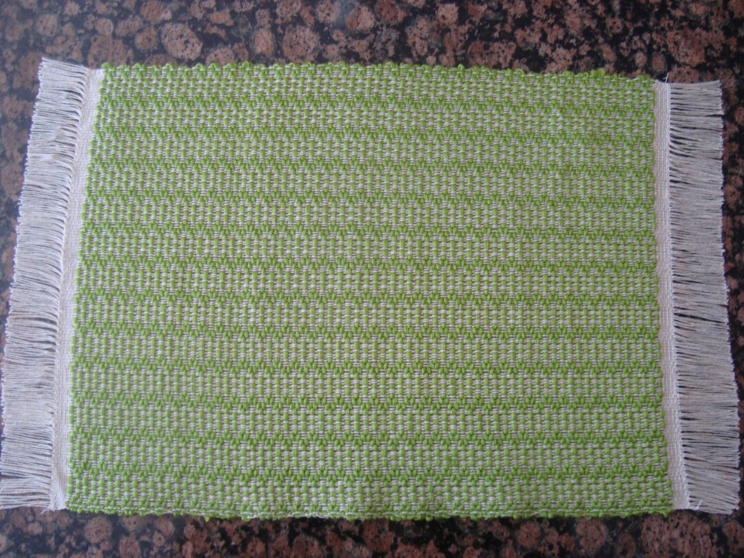 Handwoven Placemats Lime Green Etsy