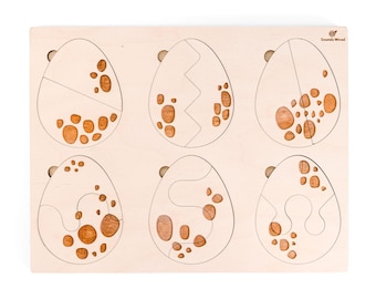 Educational wooden puzzle - Egg-laying animals