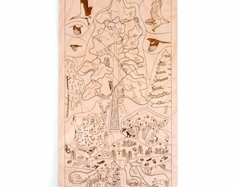 Educational wooden puzzle - The layers of the forest