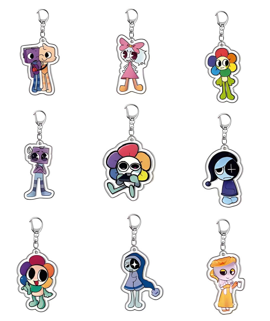 Dandys World Keychain - Dandy, Astro, Shrimpo, Shelly, Sprout