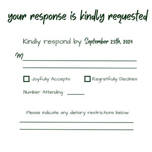 Whimsical Hand-drawn Floral Invite Template - RSVP Card