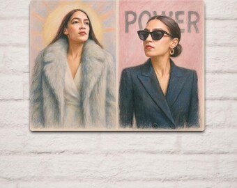 AOC Portrait - Instant Printable Gift | Digital Download | Political Wall Art