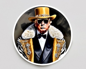 Donald Trump Bumper Sticker | MAGA Fan Merch | Ai-Generated Portrait