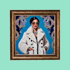 AOC Portrait | 12x12&quot; Matte Poster Featuring Alexandria Ocasio-Cortez