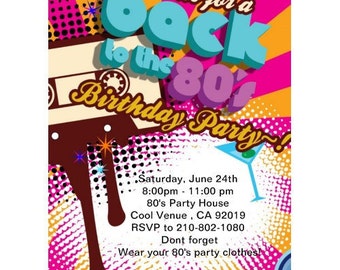 60s party invitation 60s birthday party invitation60s etsy