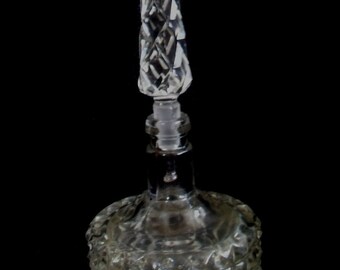 Vintage Scent Perfume Bottle with Stopper Diamond Pattern