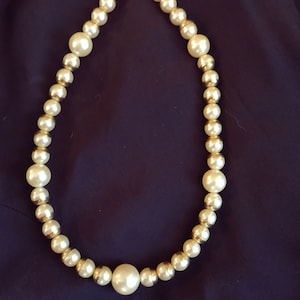 Chunky Napier Faux Pearl Necklace 1980&#39;s