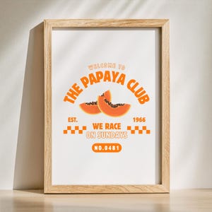 McLaren Papaya Club F1 Poster, Formula 1 2025 Art Print, Gift for F1 Fan, Aesthetic Wall Art Digital Download, Lando Norris Oscar Piastri