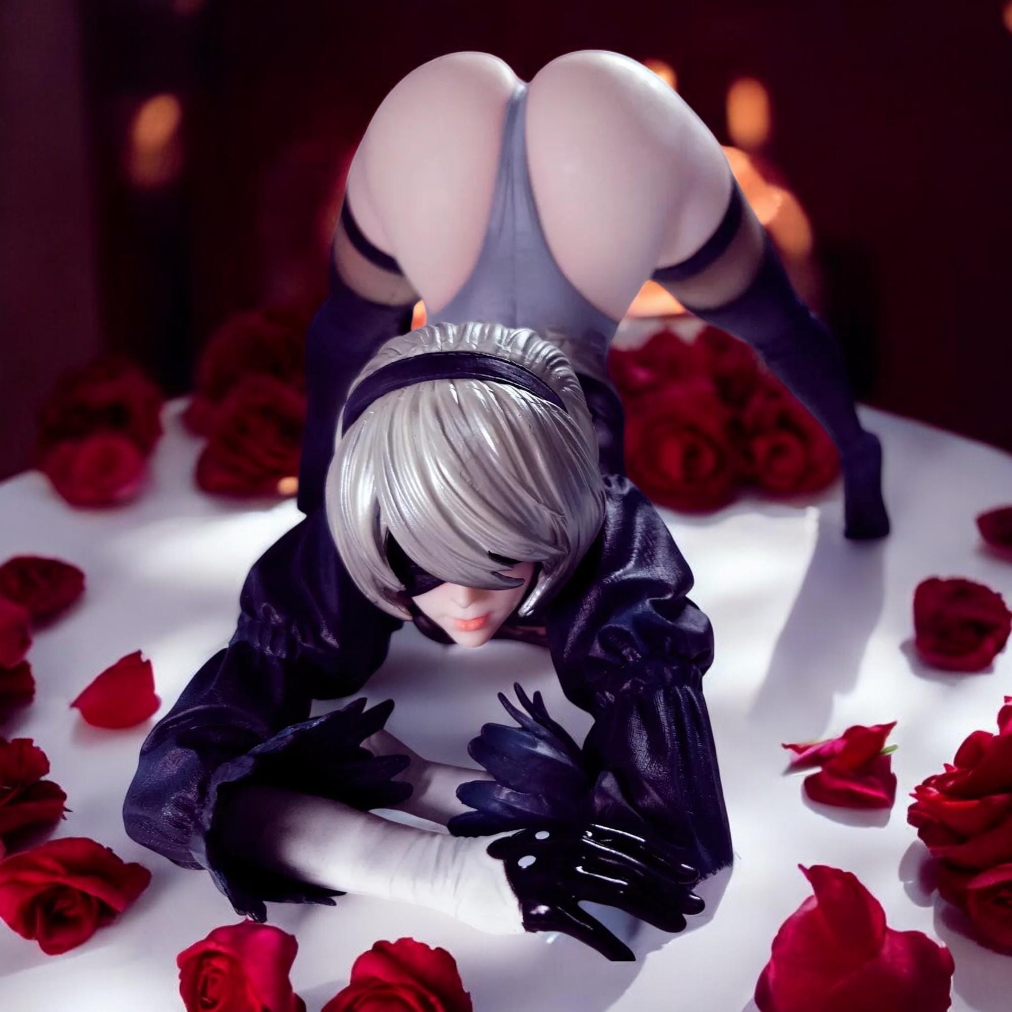 NieR Automata 2B Girl Figure | Jack-O Posture Game Statue | Large Anime Character Figurine | Fantasy Gamer Gift | Futuristic Female Model