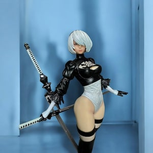 Anime-Aktion-Figur | Sammler PVC Statue | Weibliche NieR 2B Figur | Samurai Mädchen Modell | Spielcharakter-Anzeige | Geschenk für Anime Fans