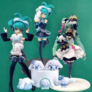 Hatsune Miku | Anime Figure Collectible | Figurine With Bunny | Pastel Aesthetic Statue | Kawaii Desk Decor | Limited Edition Anime Gift