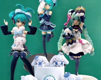 Hatsune Miku | Anime Figure Collectible | Figurine With Bunny | Pastel Aesthetic Statue | Kawaii Desk Decor | Limited Edition Anime Gift