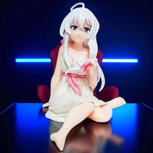 Wandering Witch Elaina Pajama Ver Anime Figure | Sitting Pose PVC Model Doll | Cute Collectible Statue | Otaku Gift | Anime Girl Figurine