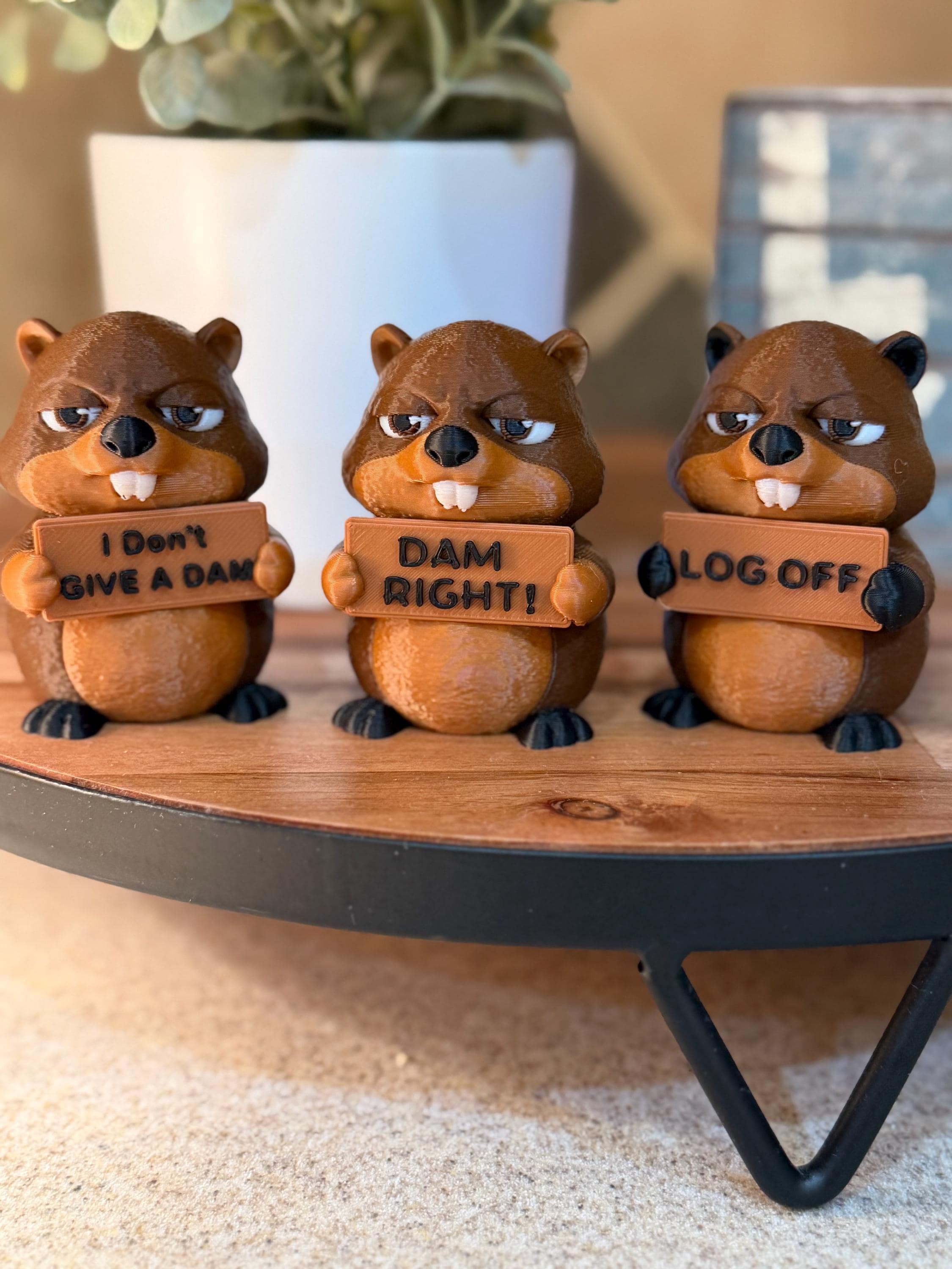 3D Printed Beaver Figure | Animals With Attitude | Funny Desk Decor | I ...