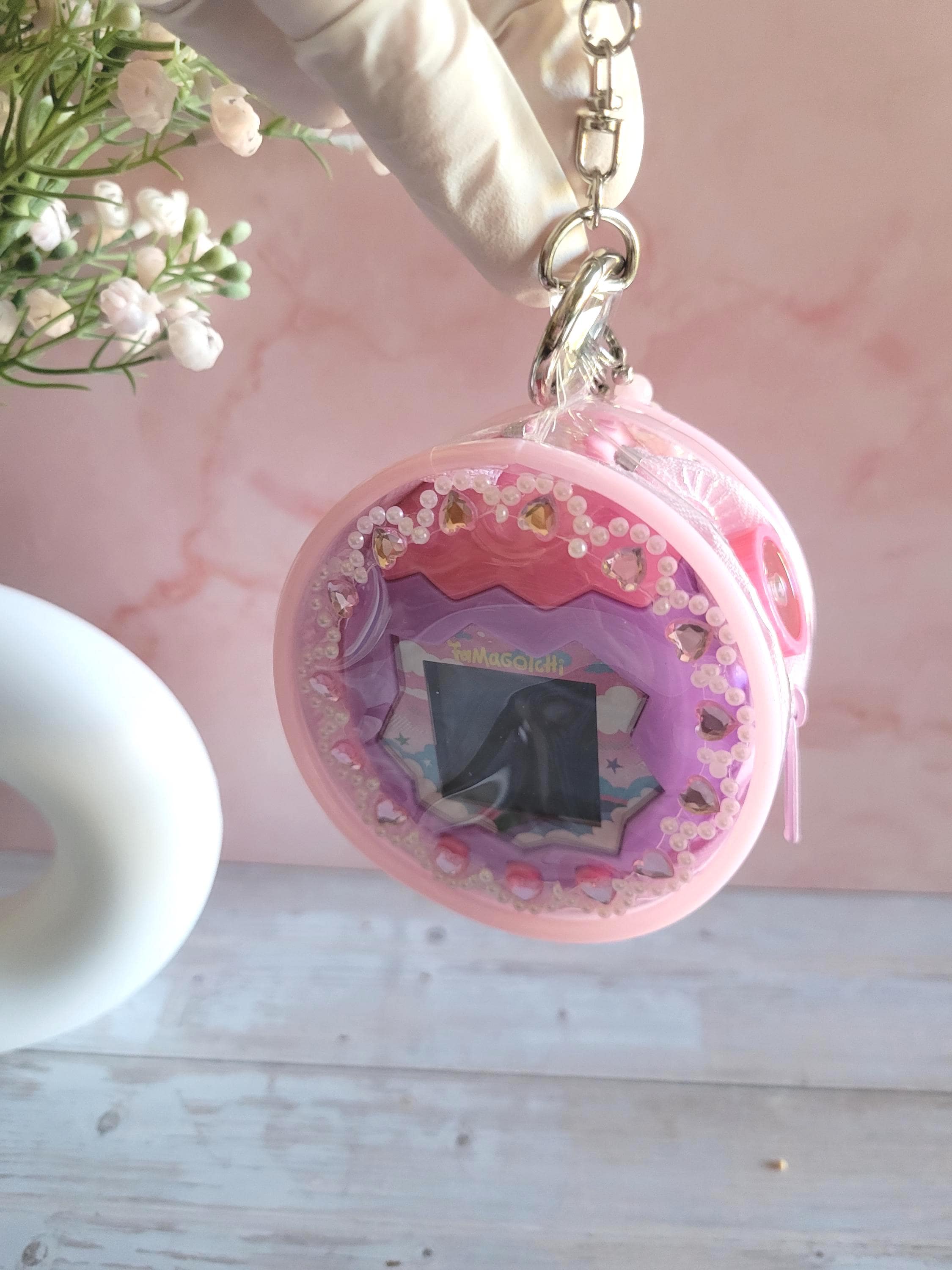 Tamagotchi Paradise Decorated Angel Macaron Carry Case With