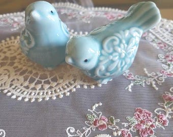 Elegant Ceramic Bird Figurines for Home - Set of Two