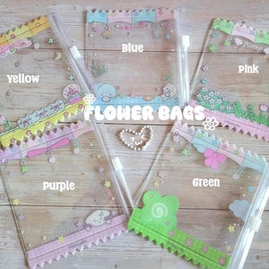 Glitter Tamagotchi Case or Fan Photocard or ID Holder: Candy, Strawberry, Melon Protective Sleeve with Handmade Charm Attachments image 3
