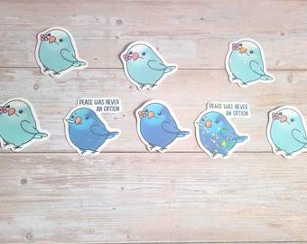Parrotlet Birb Sticker | Waterproof Holographic Vinyl Decal