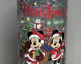 Plastic 16oz Snow Globe Tumbler Cup - Holiday, Mickey Mouse & Friends #5