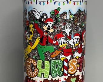 Plastic 16oz Snow Globe Tumbler Cup - Holiday, Mickey Mouse & Friends #2