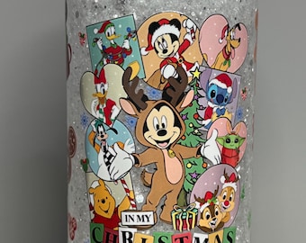 Plastic 16oz Snow Globe Tumbler Cup - Holiday, Mickey Mouse & Friends #6