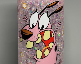 Plastic 16oz Snow Globe Tumbler Cup - Courage the Cowardly Dog #2