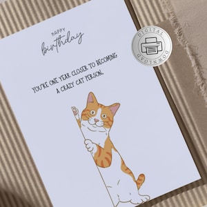 Geburtstagskarte zum ausdrucken, Lustige Geburtstagskarte für Freunde, alles Gute zum Geburtstagskarte, 5 x 7 Grußkarte mit Umschlag, lustige Geburtstagskarte,