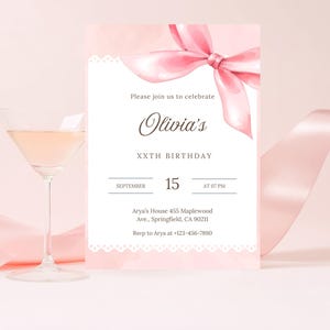 Geburtstagseinladung für Frauen, Digitale Einladung Geburtstag, Einladungen zum 1. Geburtstag, Einladung zum 13. Geburtstag