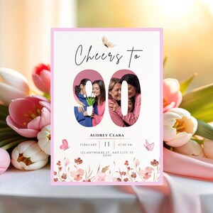 90 birthday invitation, 90 birthday party invitation, 90 th birthday invitation, 90 year old birthday invitation, 90 theme invitation, 90's
