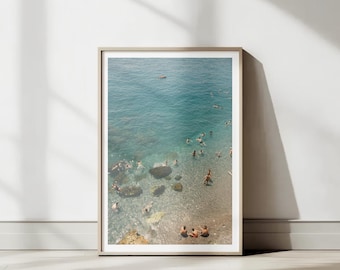 Impresión de la playa de la costa de Amalfi