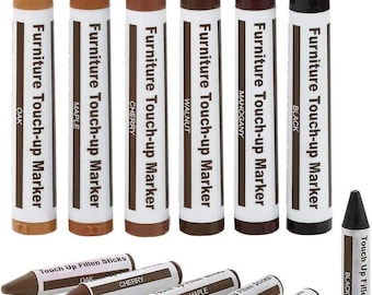 Furniture Repair Kit Wood Markers - Set of 13 - Markers and Wax Sticks with Sharpener Kit