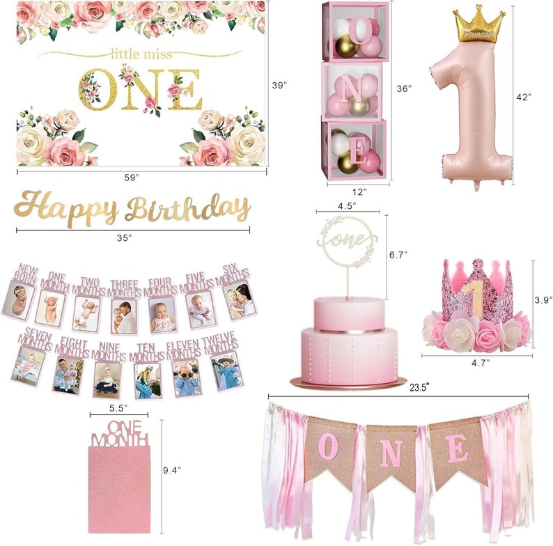 Baby Girl 1st Birthday Decorations , Baby First Birthday Supplies for — free download