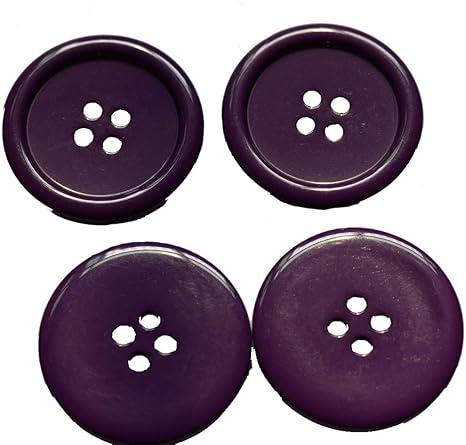 7pcs Extra Large 50mm Resin Buttons - Flatback Sewing Fasteners (purple ...