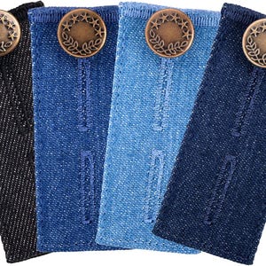 WUSJCOF 6 Pezzi Estensori Elastici per Vita Pantaloni con Bottoni per Gravidanza, Jeans, Gonne, Pantaloni, Abbigliamento Premaman