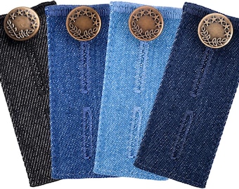 Button Extenders for Pants - 4pcs Waist Extenders for Men, Women & Pregnancy Jeans