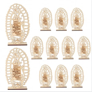 12 stuks houten doopstukjes voor tafel, Centros De Mesa Para Bautizo Bodas Decorations, Mi Primera Comunión Decoraciones, Doop