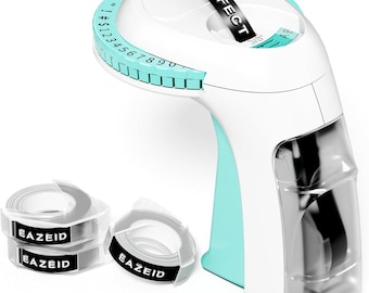 Embossing Label Maker Machine, Retro Embossed Label Maker, Portable Emboss Machine with 3 Rolls 3D 9mm 3/8 Inch Label Tapes for Kid DIY