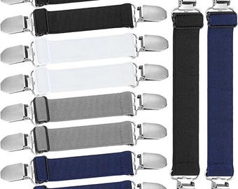 10 Pcs Pant Waist Tightener Waist Cinch Clip Belt Adjustable Elastic Pant Clip Women Men, 2 Size