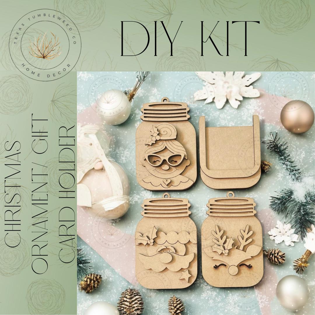 DIY | Christmas North Pole Mason Jar Christmas Ornament Gift Card Holder | DIY Christmas Ornament | Gift | Gift Tag | Christmas Decor
