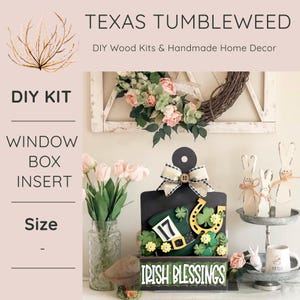 DIY | Add-on for Interchangeable Window Box Shelf Sitter | Irish Blessings | Home Decor | Interchangeable Shelf Sitter | Irish Decor