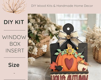 DIY | Add-on for Interchangeable Window Box | Hello Autumn Pumpkin | DIY | Home Decor | Interchangeable Shelf Sitter | Primitive | Fall Deco
