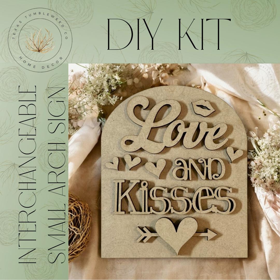 DIY | Interchangeable Small Arched Boho Sign Add-on | Love and Kisses ...