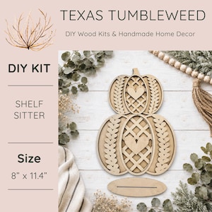 DIY | Fall Stacked Pumpkins Shelf Sitter | Lattice Pumpkins | Seasonal Decor | Home Decor | Fall Decor | Fall | Seasonal Decor