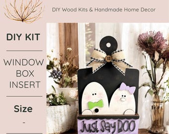 DIY | Add-on for Interchangeable Window Box | Just Say Boo | DIY | Home Decor | Interchangeable Shelf Sitter | Primitive | Halloween Decor