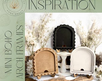 DIY | Interchangeable Mini Double FramedArched Boho Sign Frames | Wood Framed Sign | Boho Decor | Mantel Decor | Home Decor | Boho Frame